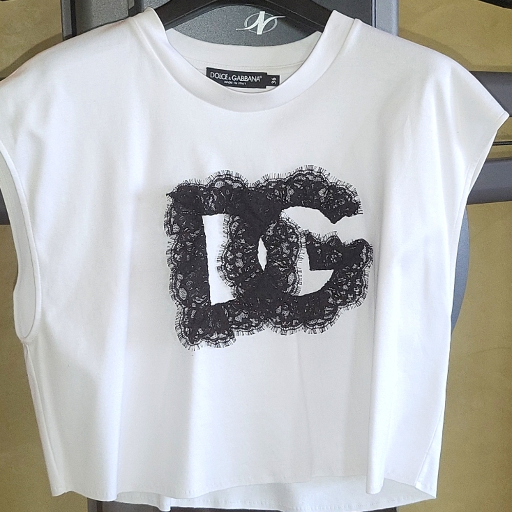 Original Dolce & Gabbana Lace Logo TShirt